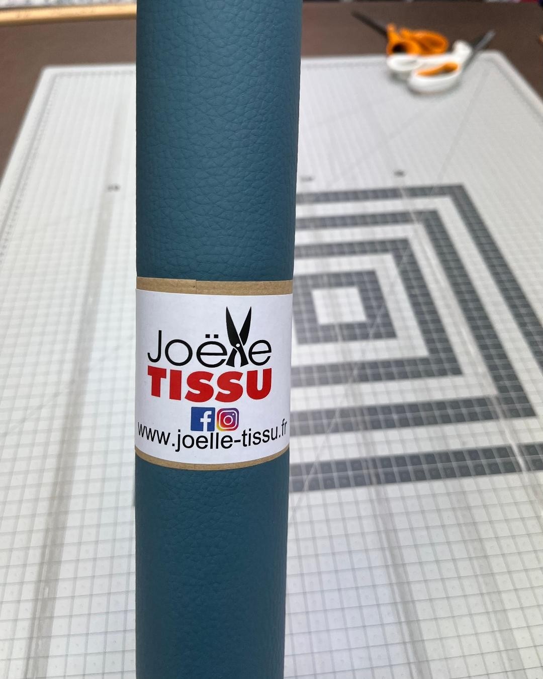 Simili cuir - Bleu glacier 50x70 cm