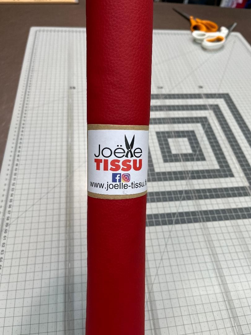 Simili cuir - Rouge hermes 50x70cm