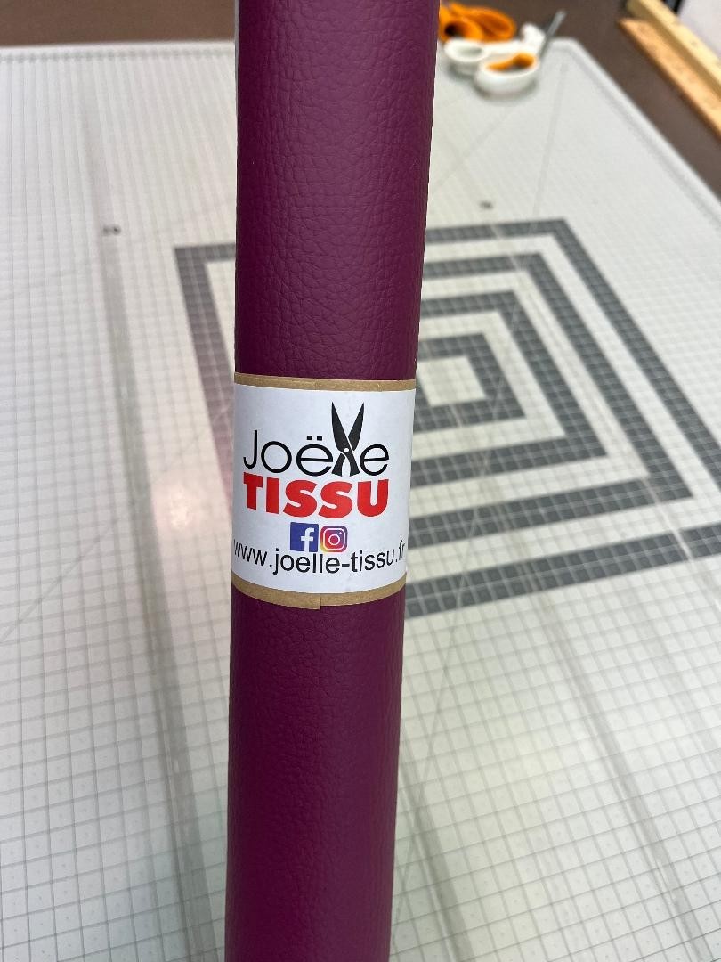 Simili cuir - Prune 50x70 cm