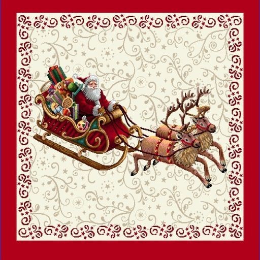 Carré -pere noel et son traineau