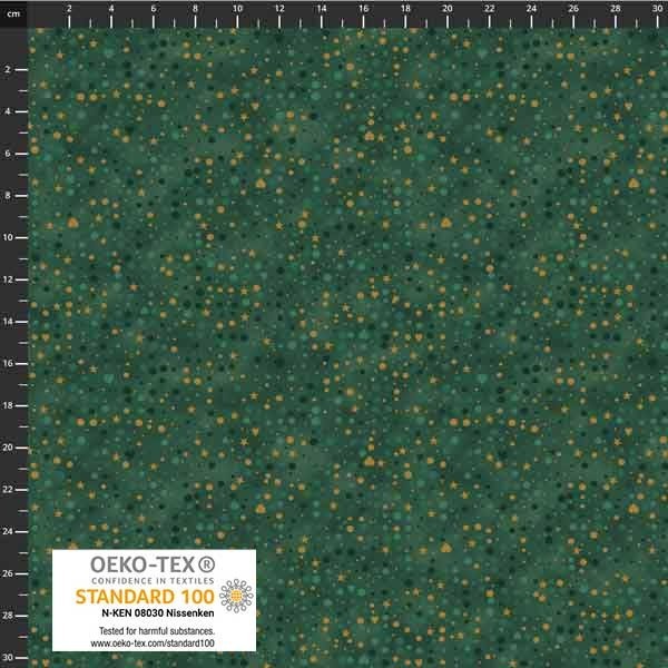 Patch - coeur,pois et etoile vert