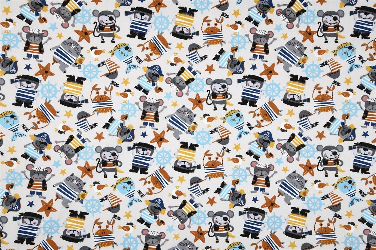 Coton 150 - Animaux pirates