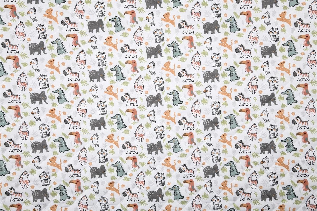 Matelassé -Animaux fond blanc