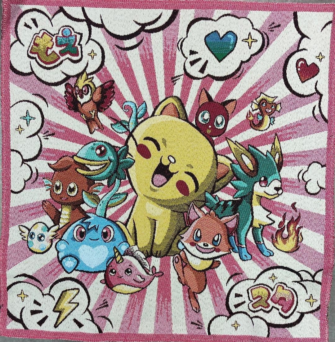 Carré Animaux manga rose