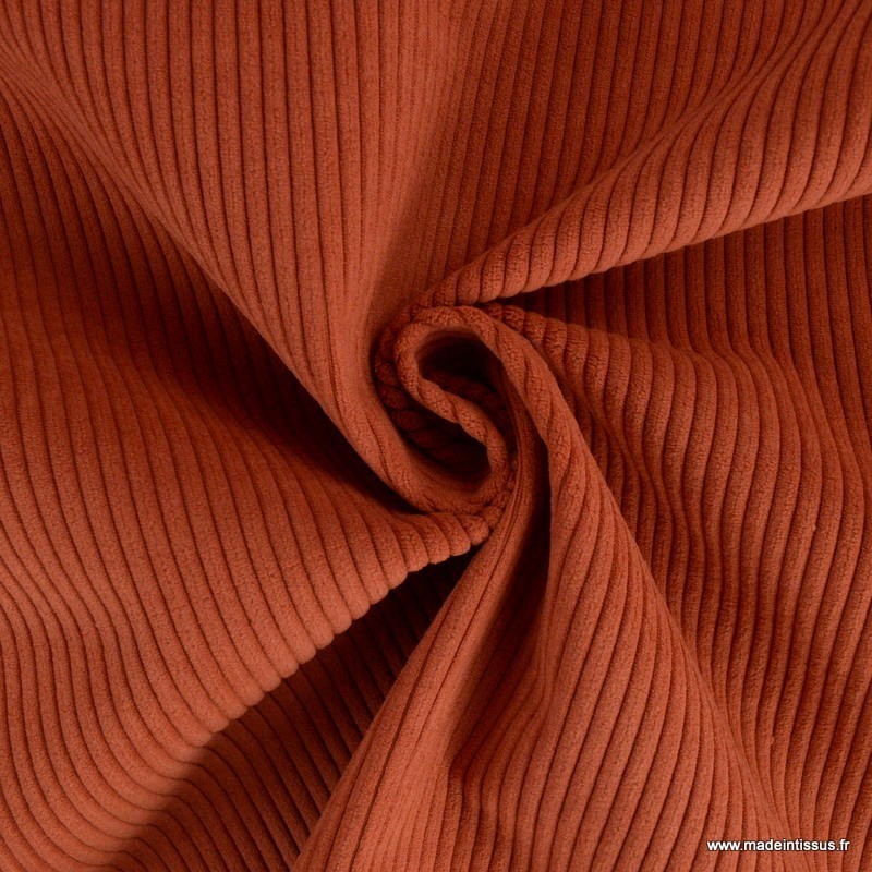 Coupon velours cotelé - Terracota