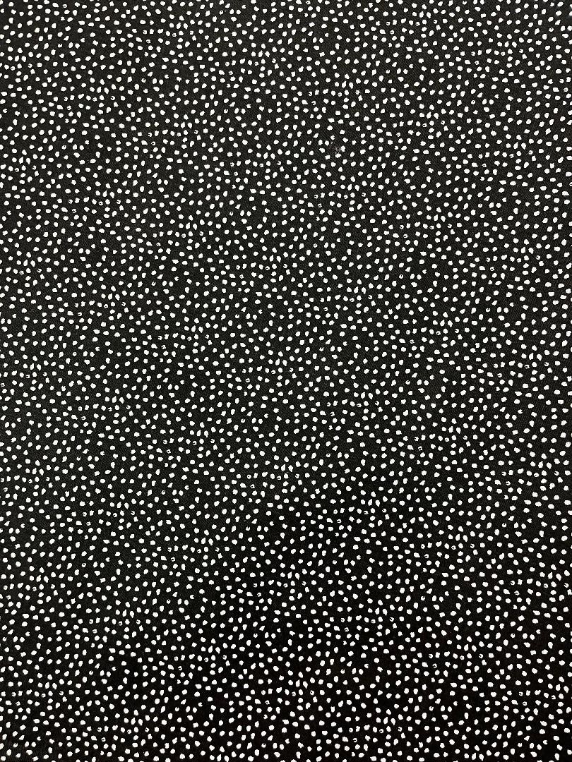 Coton 150 - Pois blanc fond noir