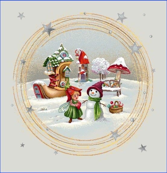 Carré -Fée de noel