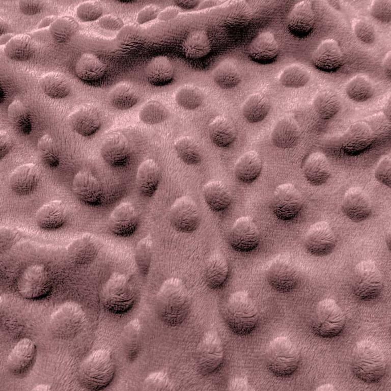 Minky - Tissu doudou mauve