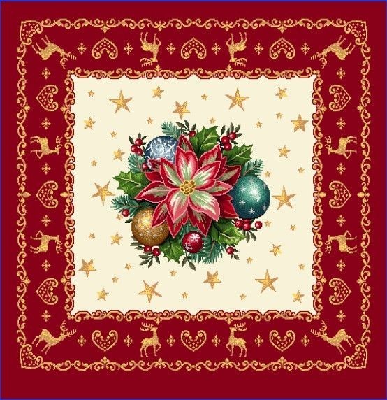 Carré - Noel poinsetia