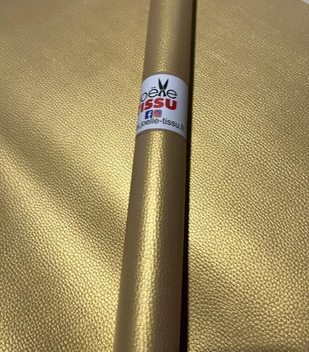 Simili cuir fin - doré