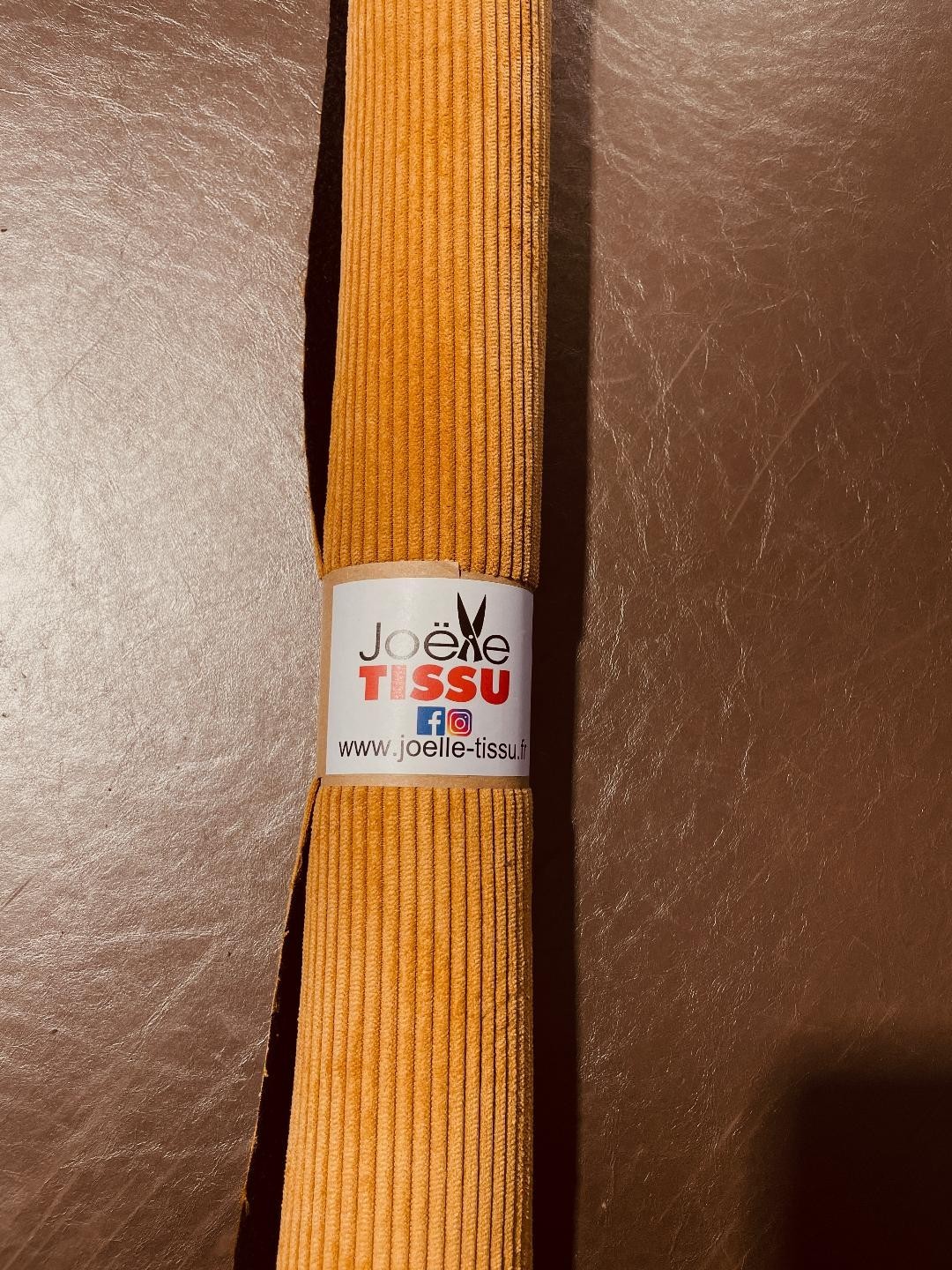 Coupon velours cottelé - Moutarde