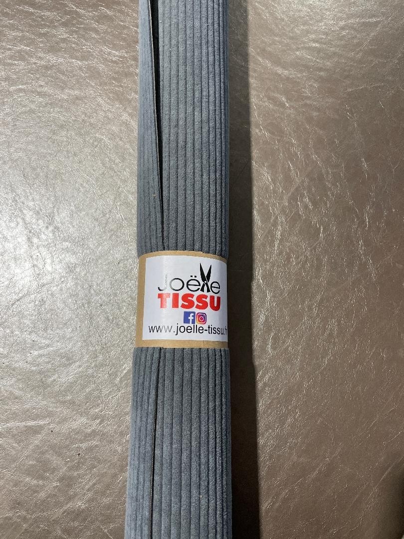 Coupon velours cottelé - Gris bleu