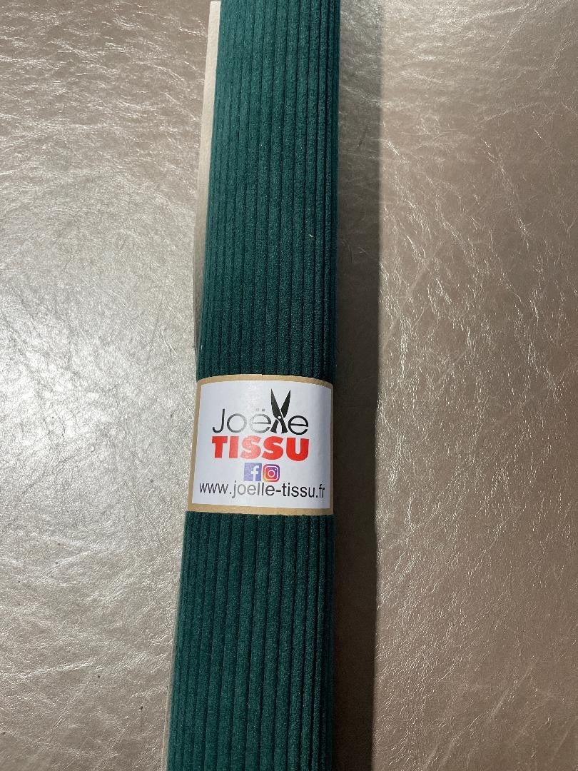 Coupon velours cottelé - Vert sapin