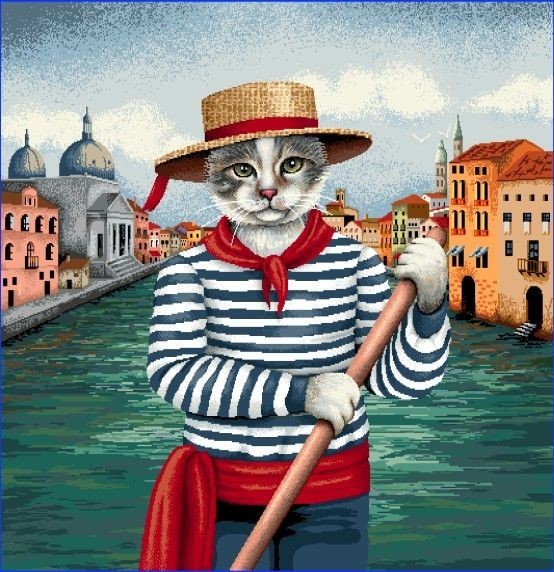 Carré -Chat venise