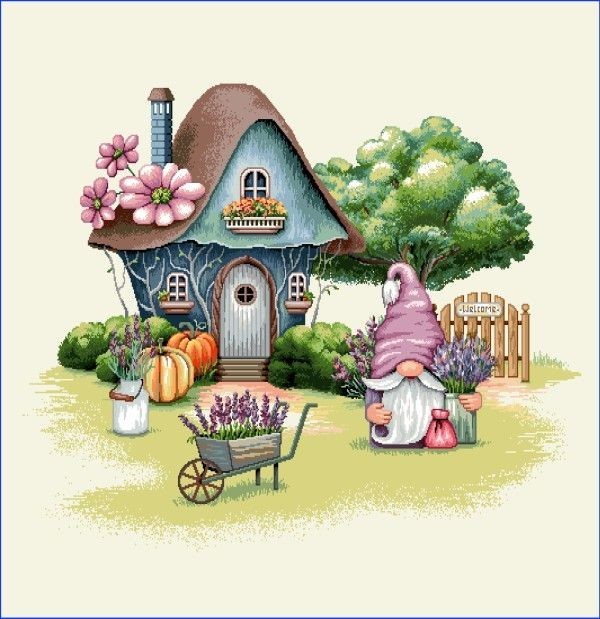 Carré-Gnome et sa maison