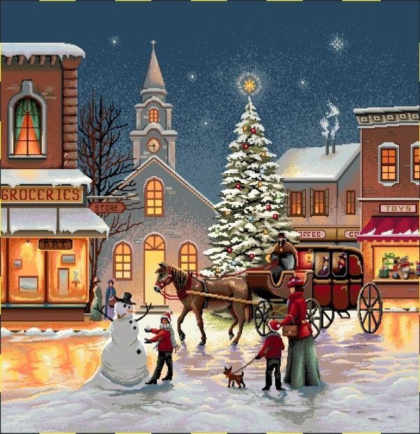 Carré-Place du village noel