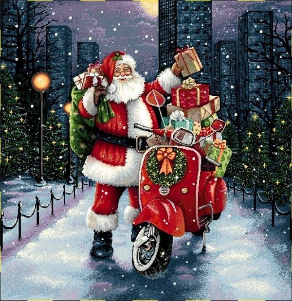 Carré-Père noel scooter