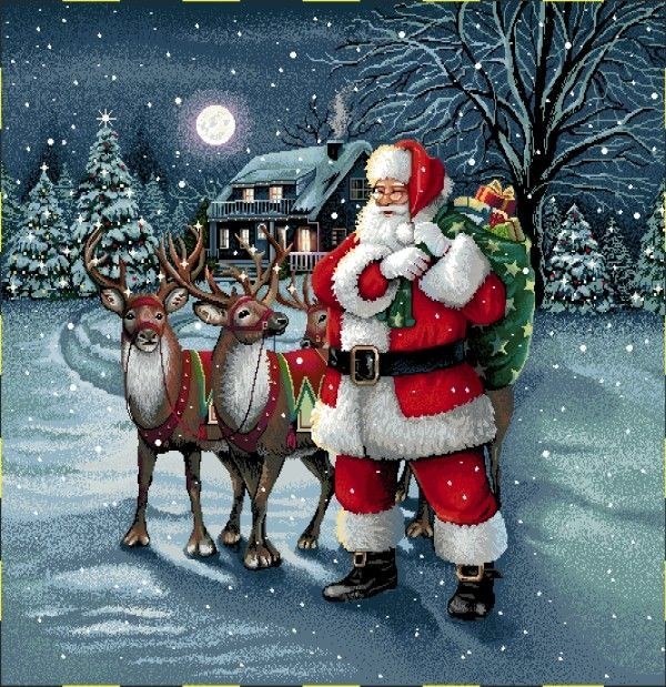 Carré-Père noel rennes  devant la maison