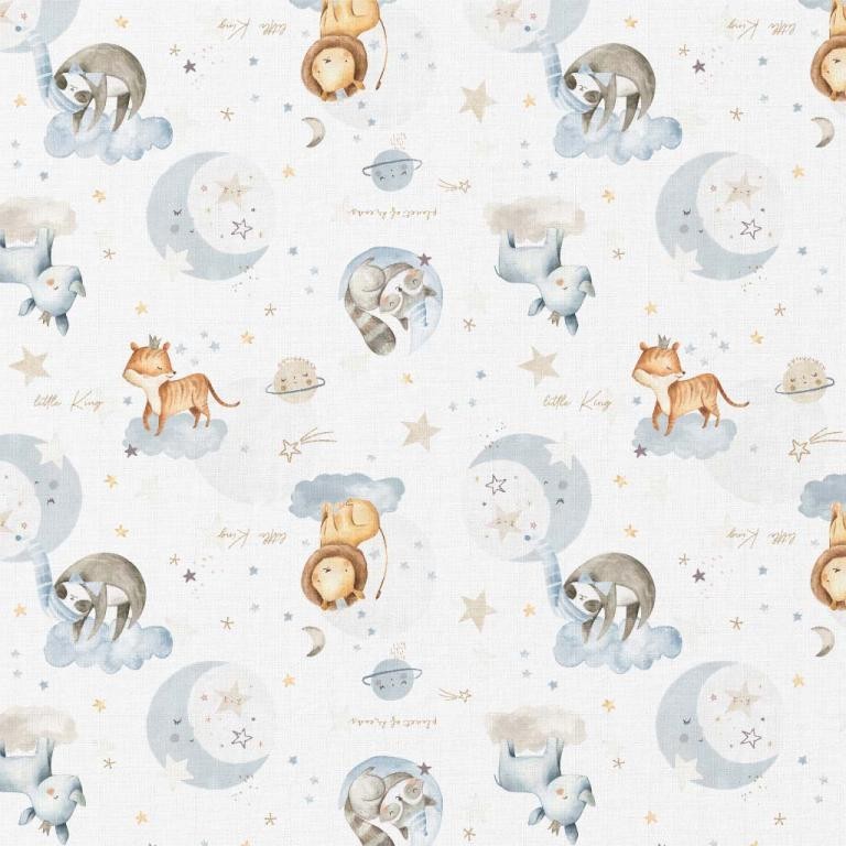 Coton numerique 150 -Animaux dans les nuages