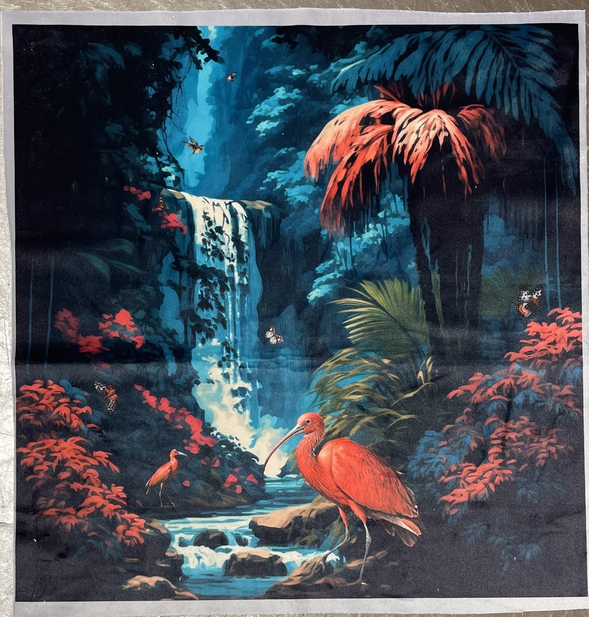 Carré  velours- jungle