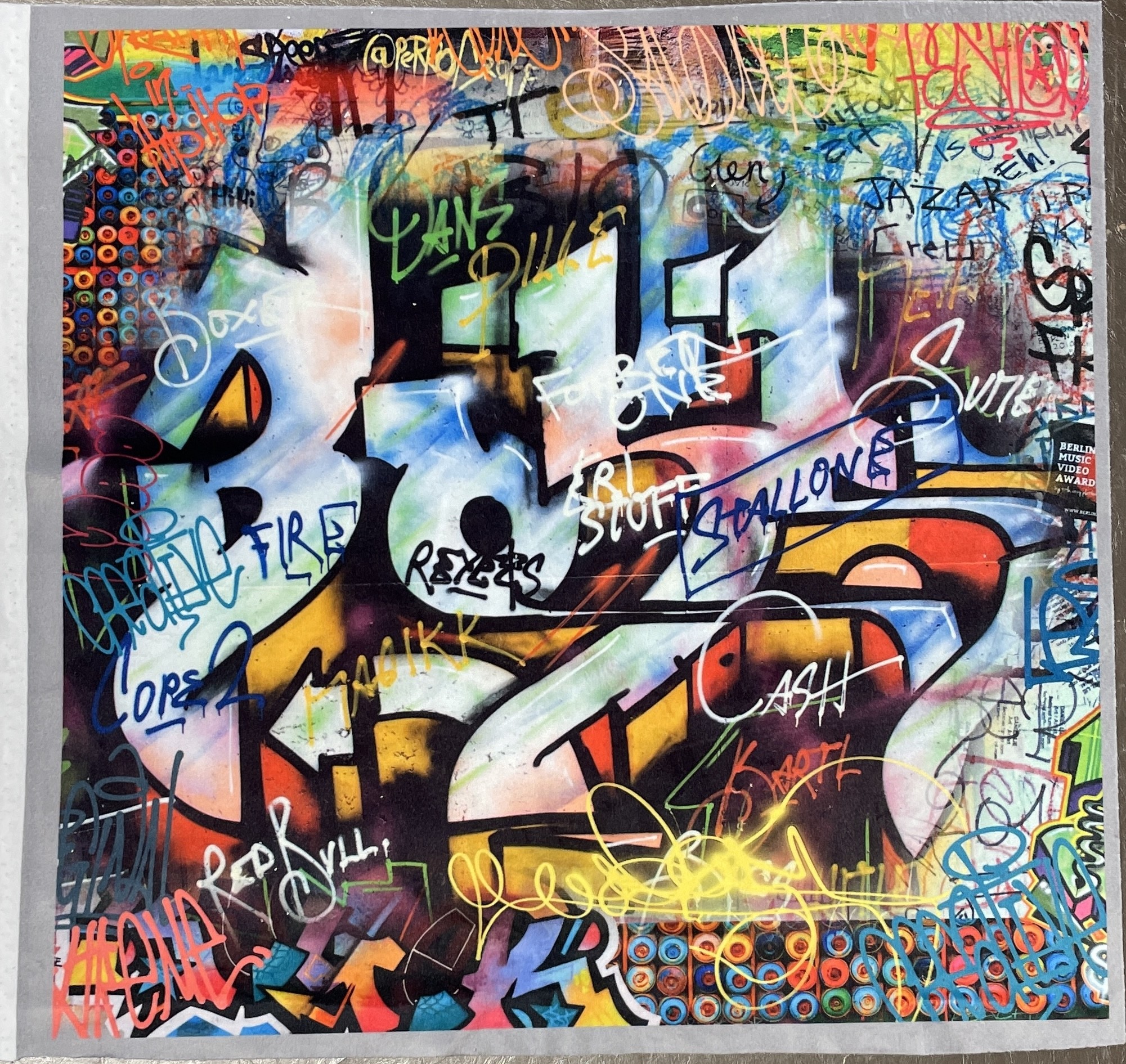 Carré  velours - Graffiti