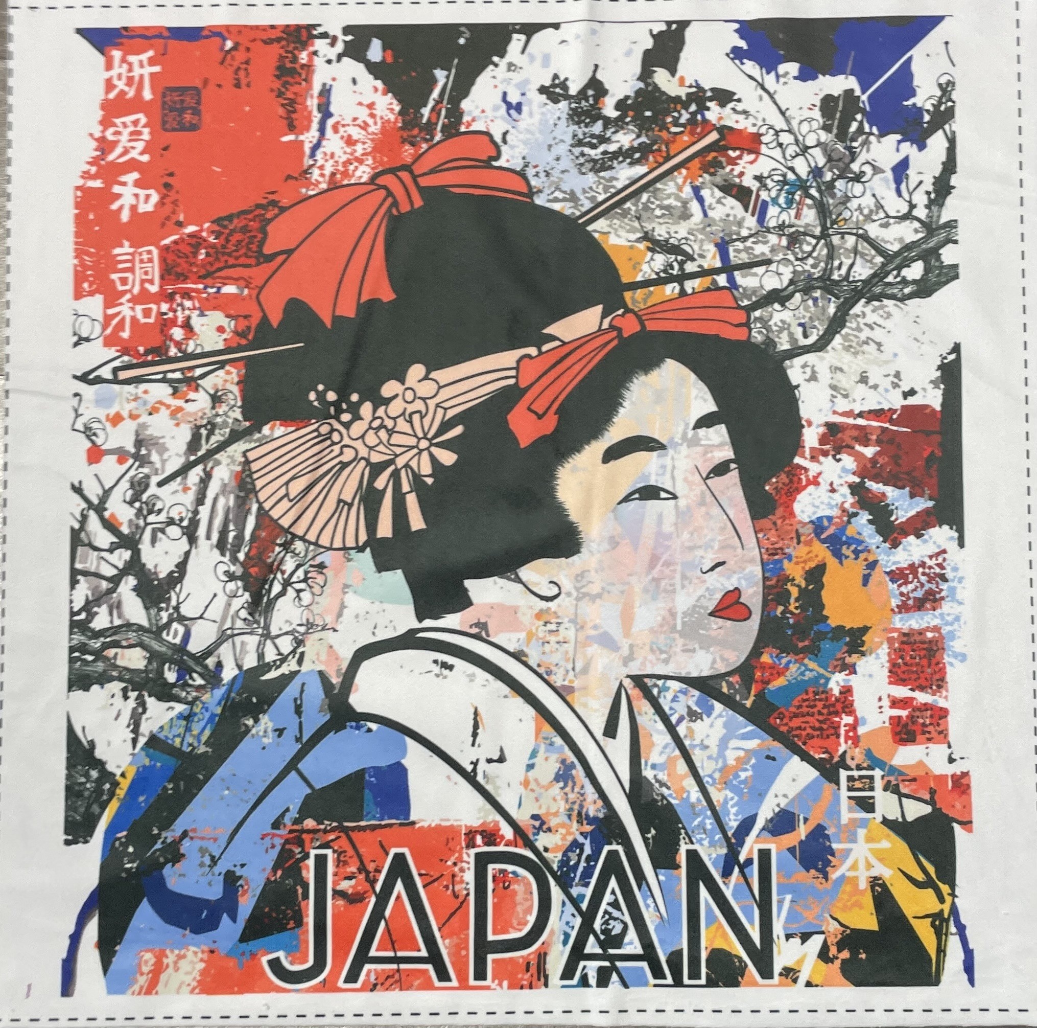 Carré  velours- Japan