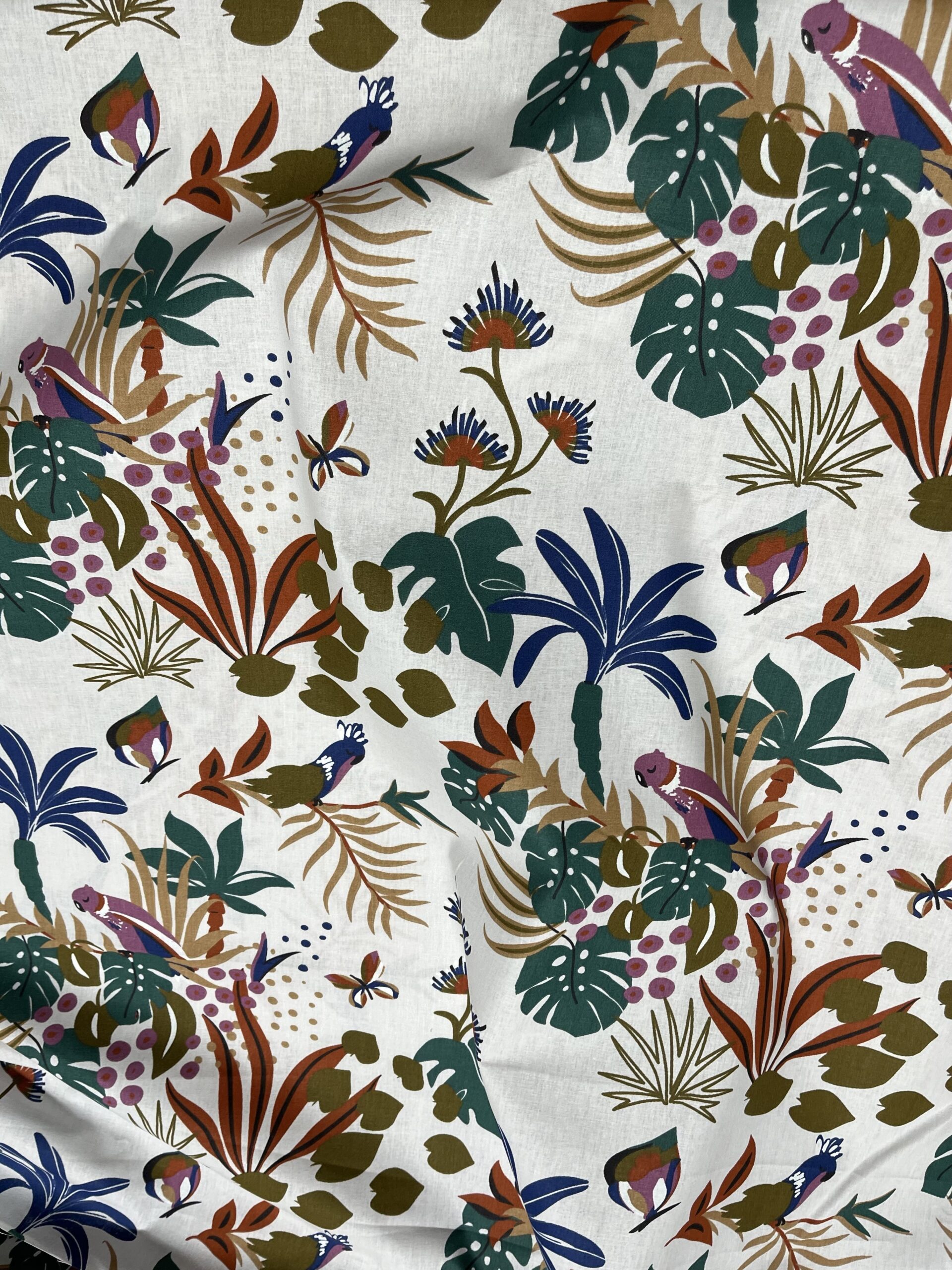 Coton 150 -Feuille Perruche blanc