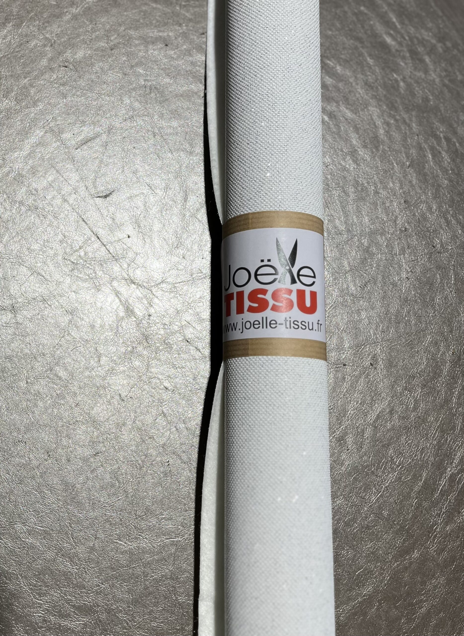 Simili cuir - Paillettes blanc.