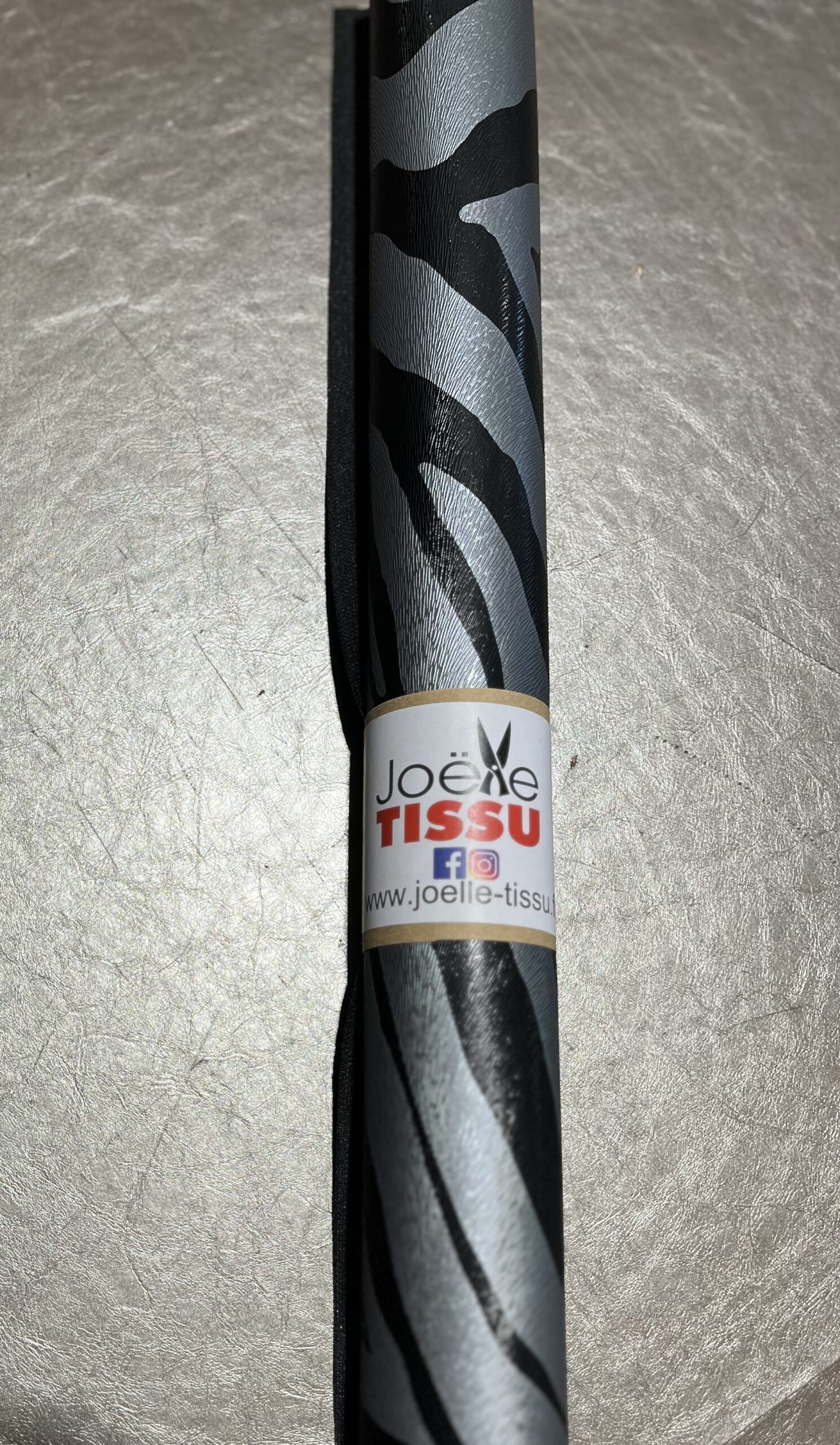 Simili cuir - Zèbre noir.