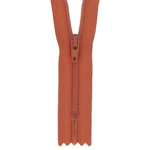 Mercerie - Fermeture à glissière terracota non séparable