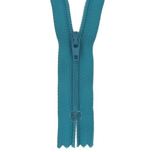 Mercerie - Fermeture à glissière bleu canard non séparable