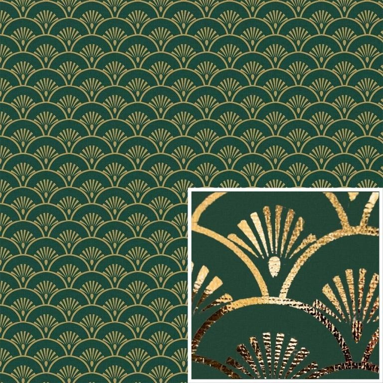 Noel-Canvas vert et doré