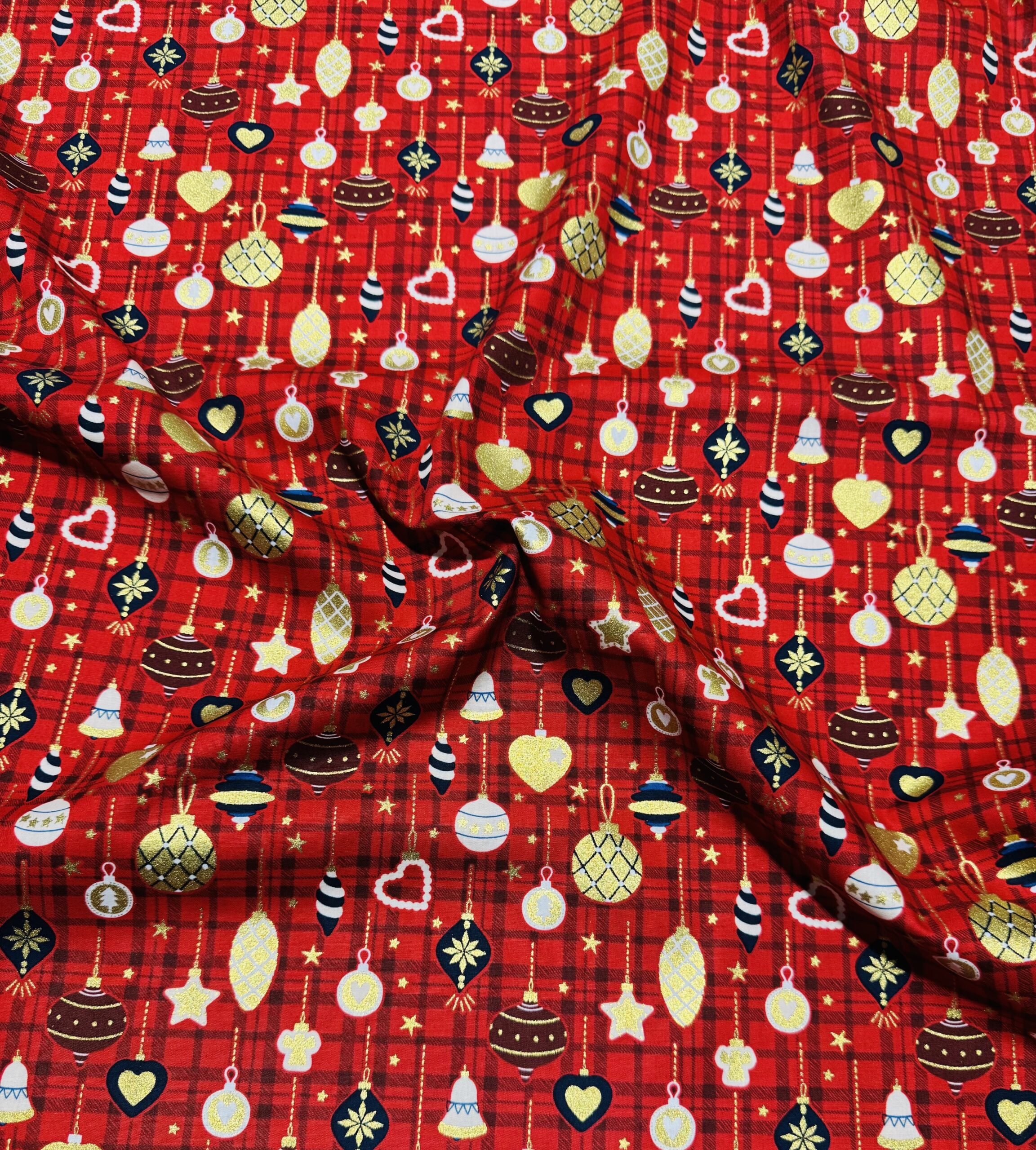 Boules de Noël rouge.