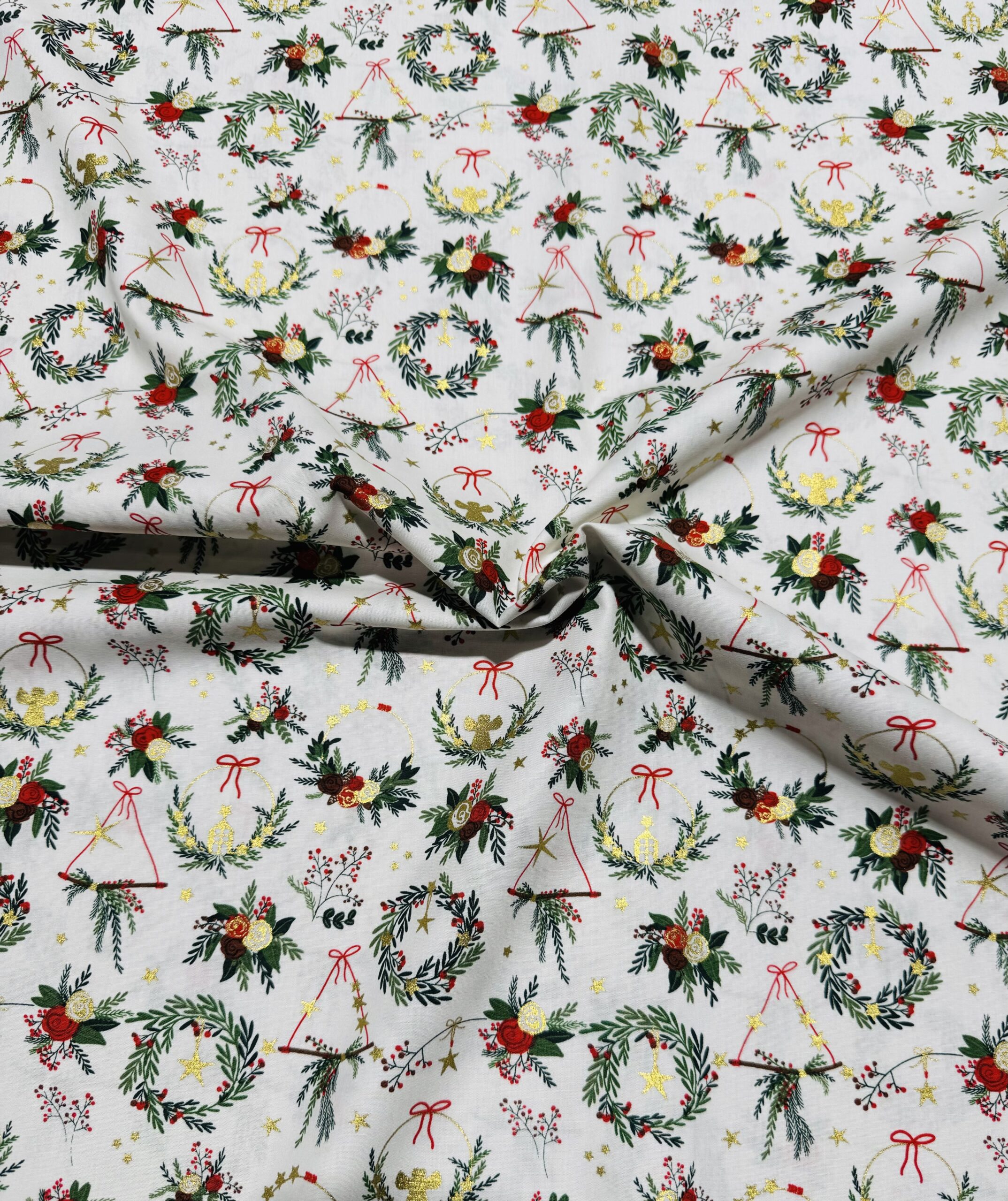 Couronne de Noël blanc.