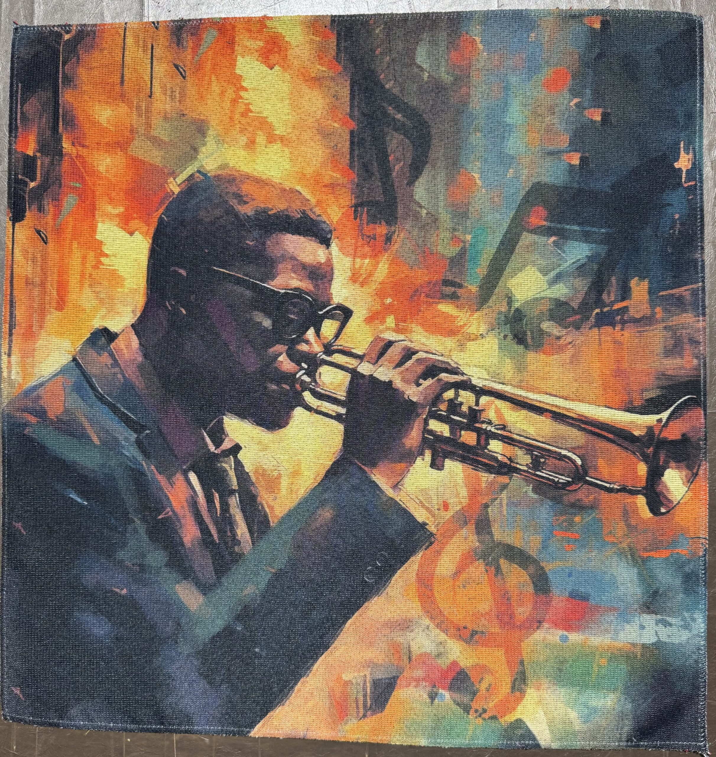 Carré polyester -Jazz man.