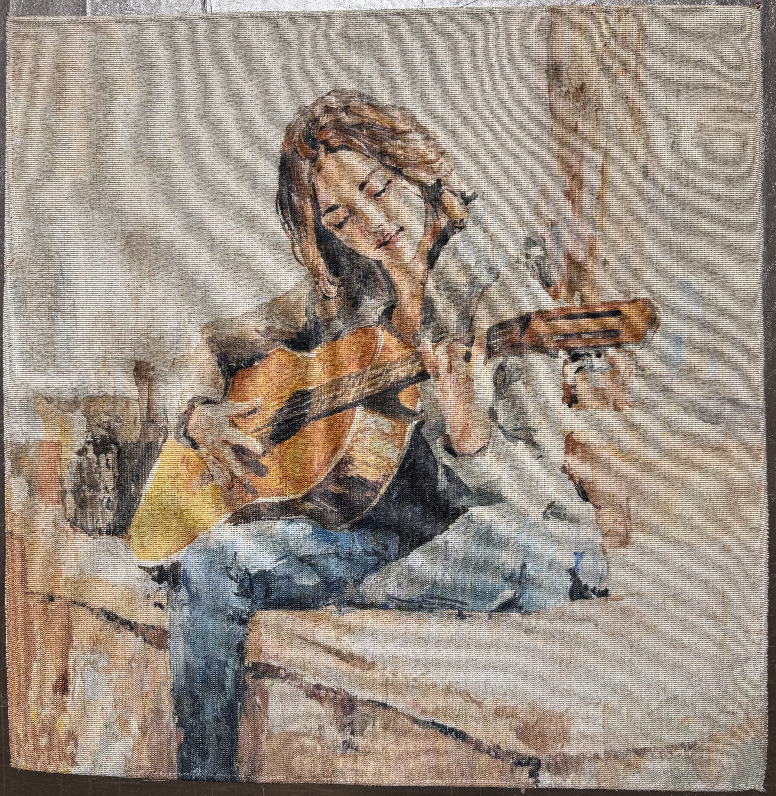 Carré polyester -Guitare.