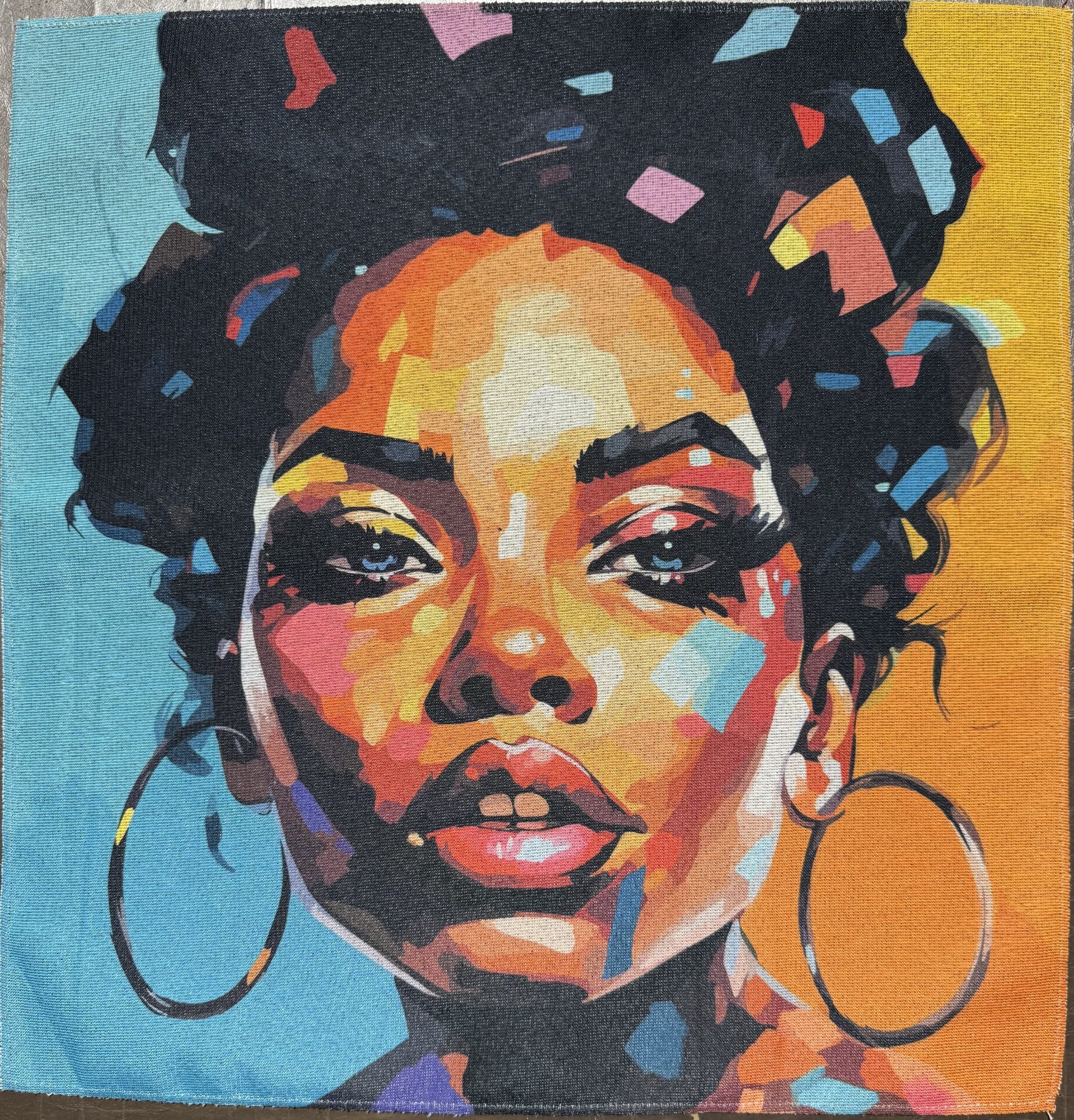 Carré polyester -Africaine 2.