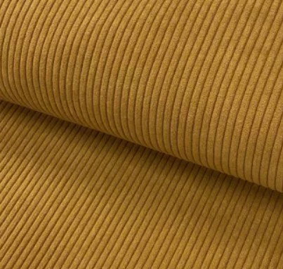 Ameublement -velours cotelé  moutarde