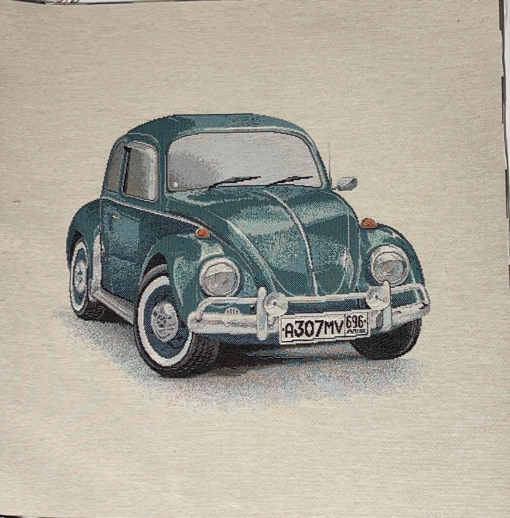 Carré - coccinelle verte