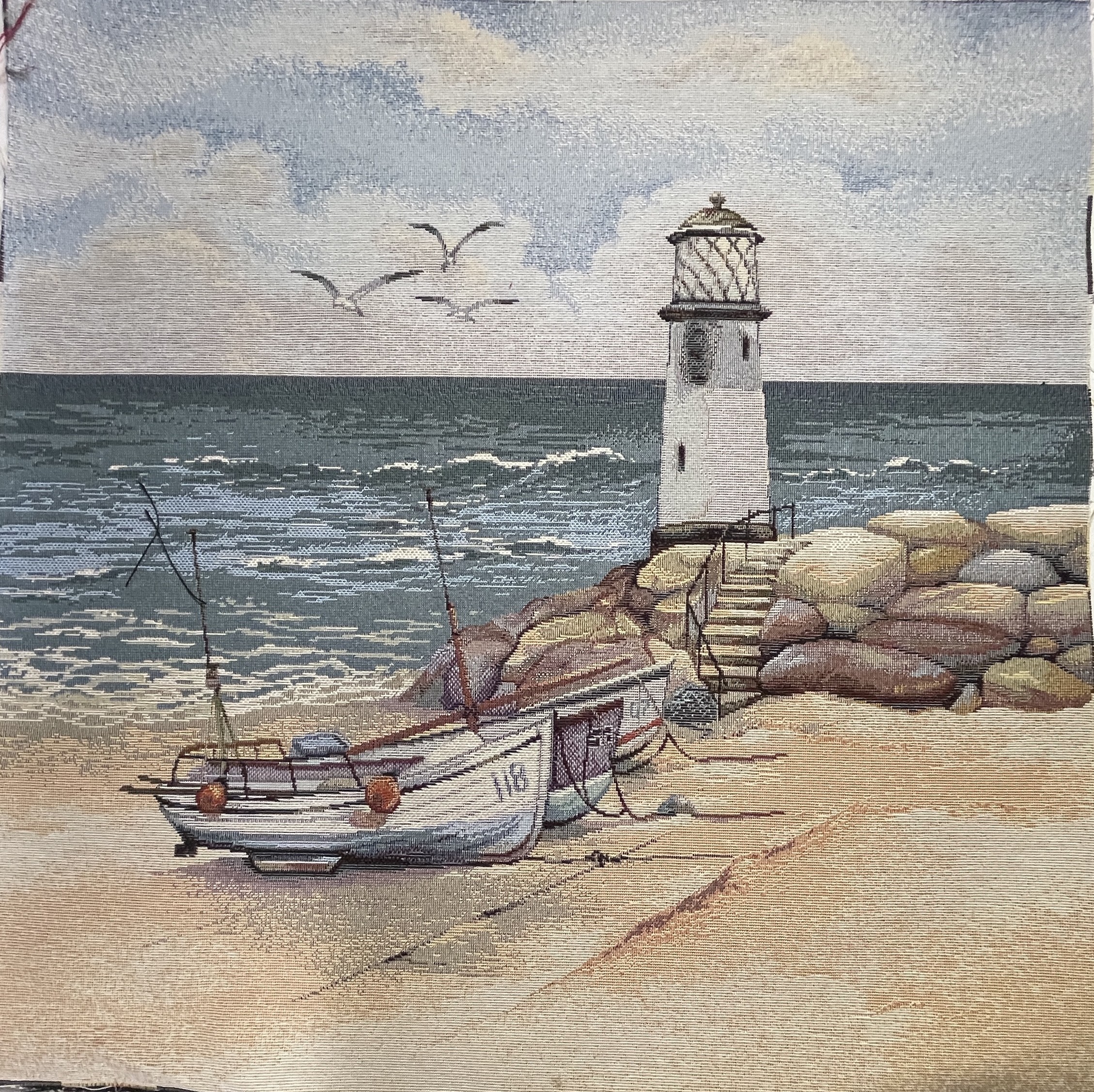 Carré -bateau et le phare