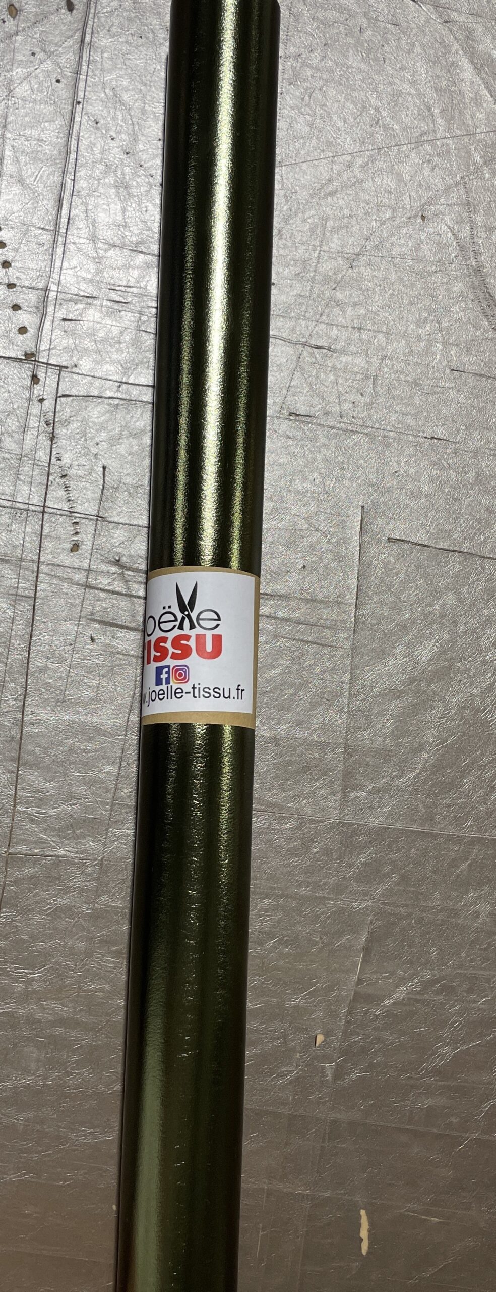 Simili cuir - kaki  brillant