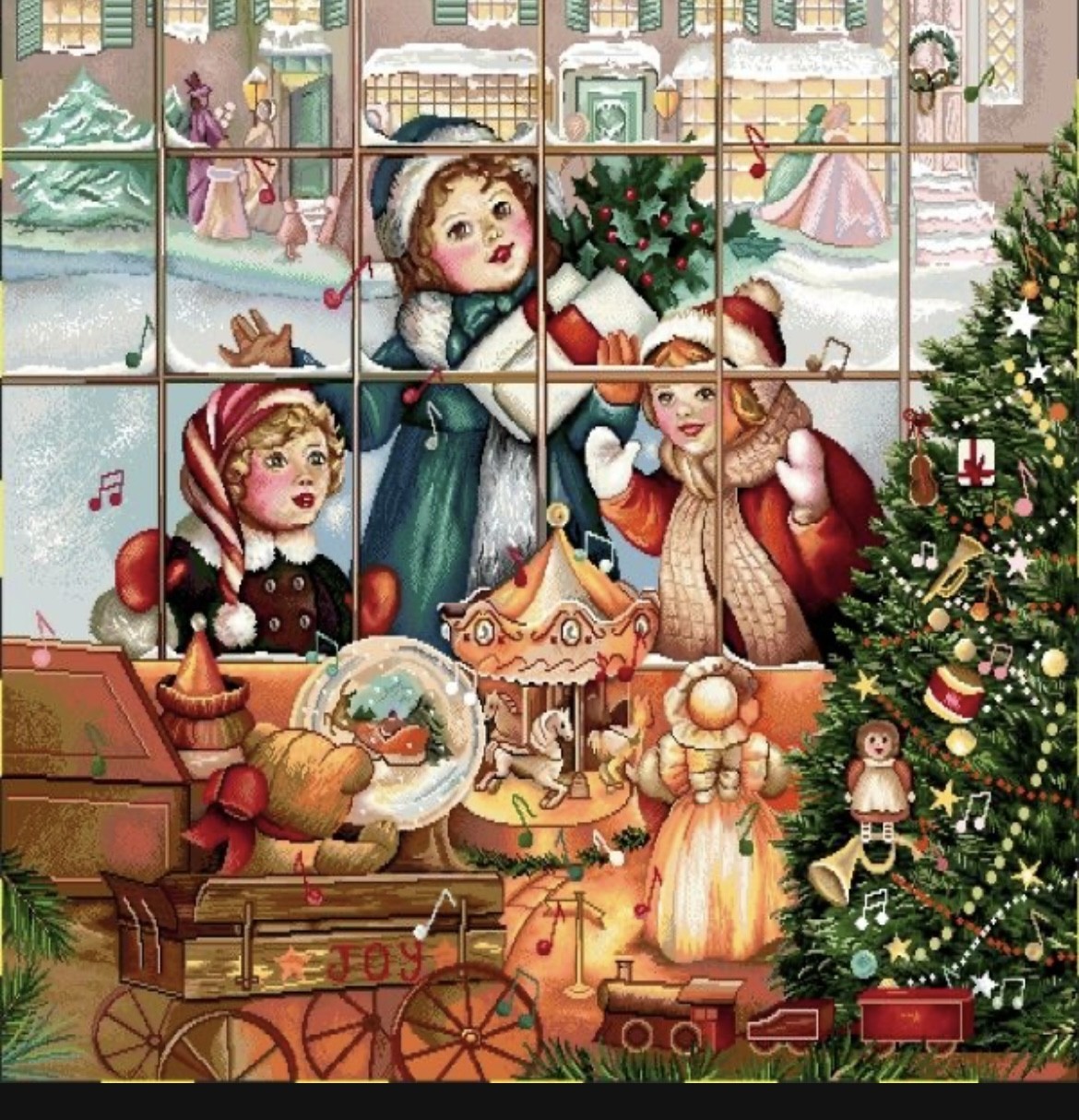 Carre- Vitrine de Noël