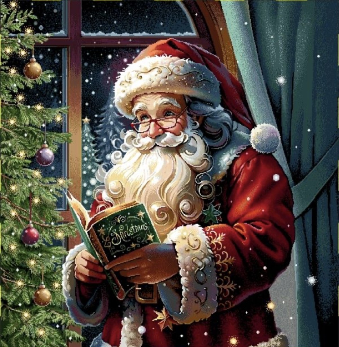 Carre-Père Noël et le livre