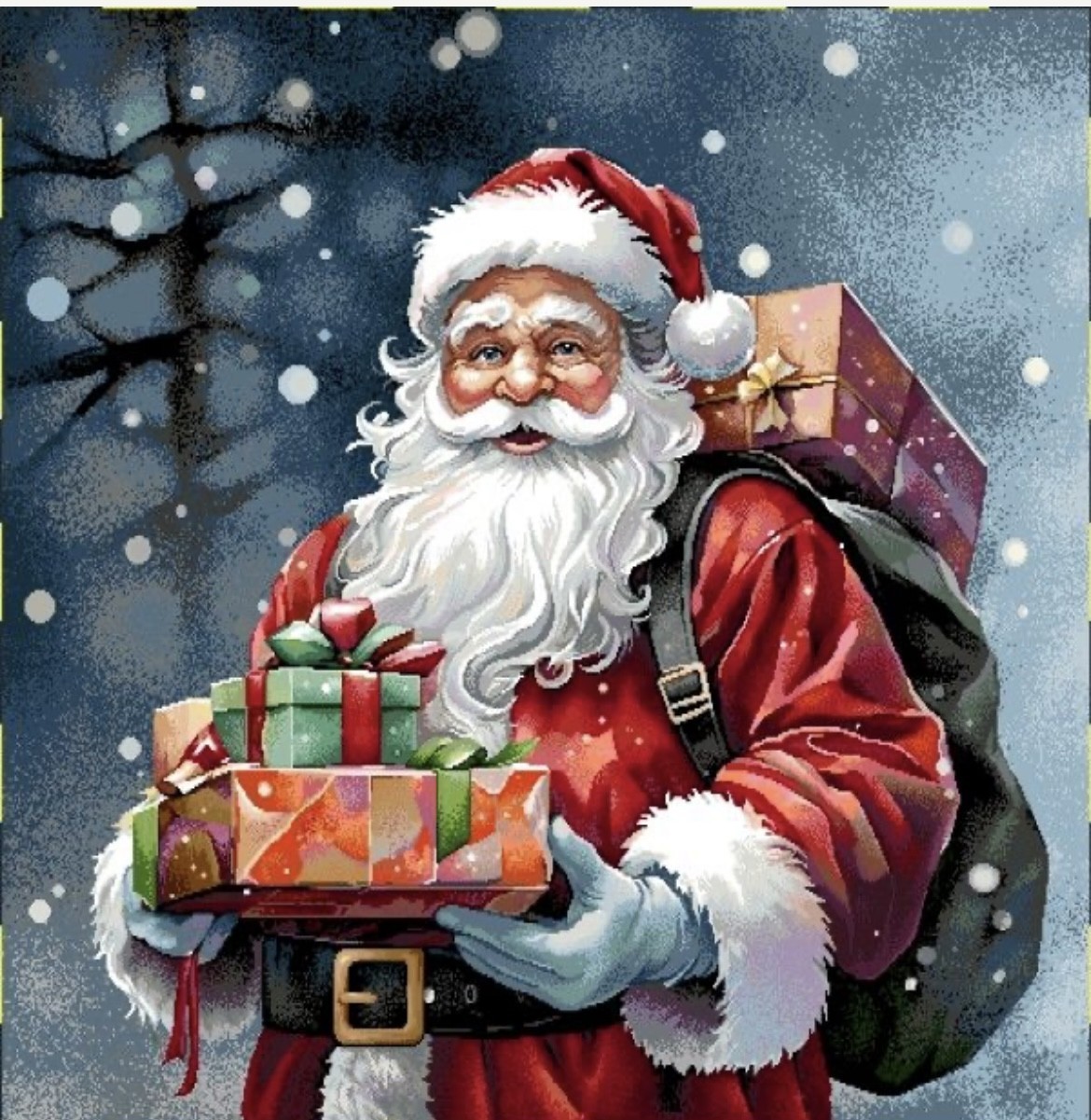 Carre-Père Noël et les cadeaux