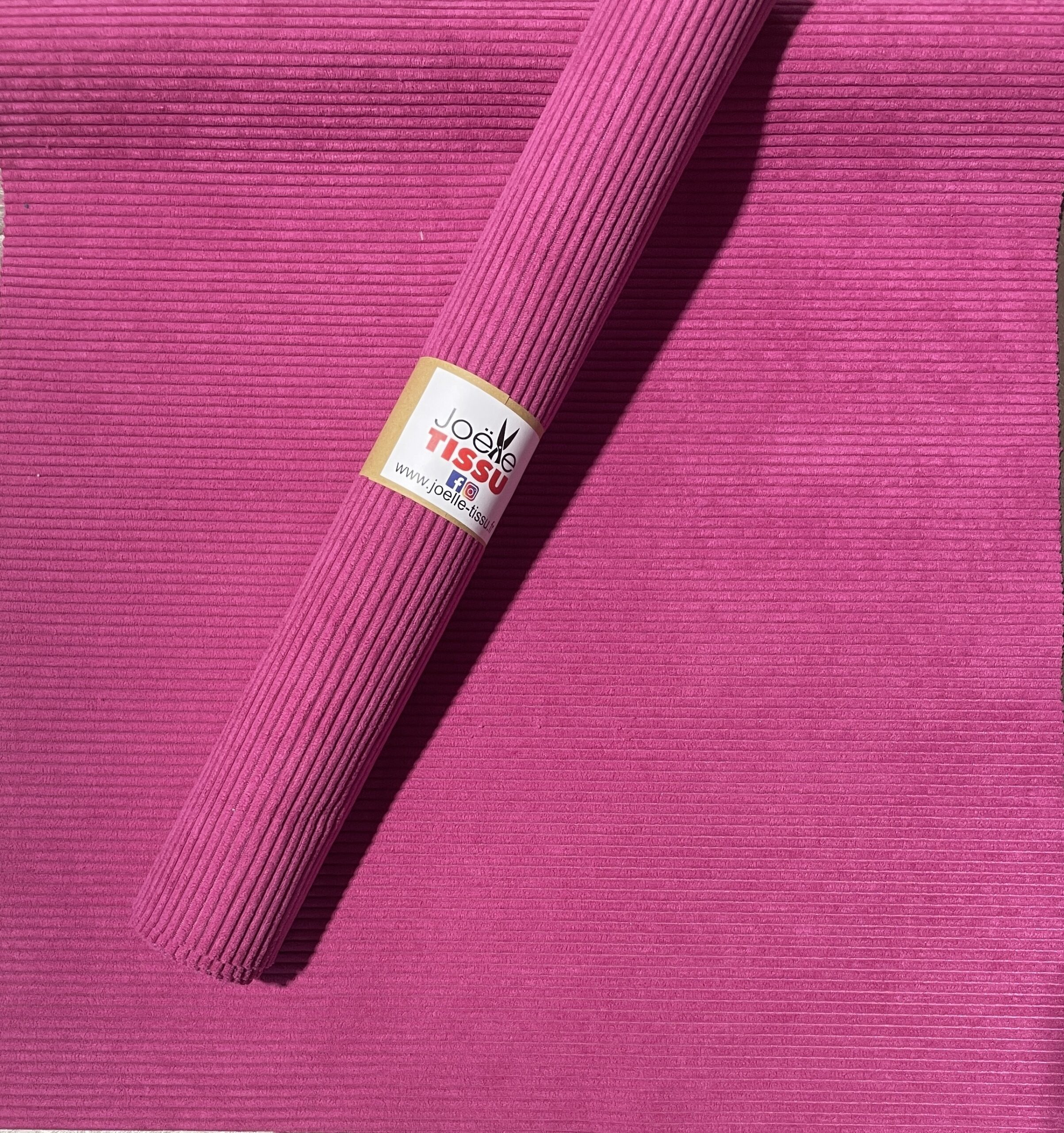 Ameublement -velours cotelé hibiscus