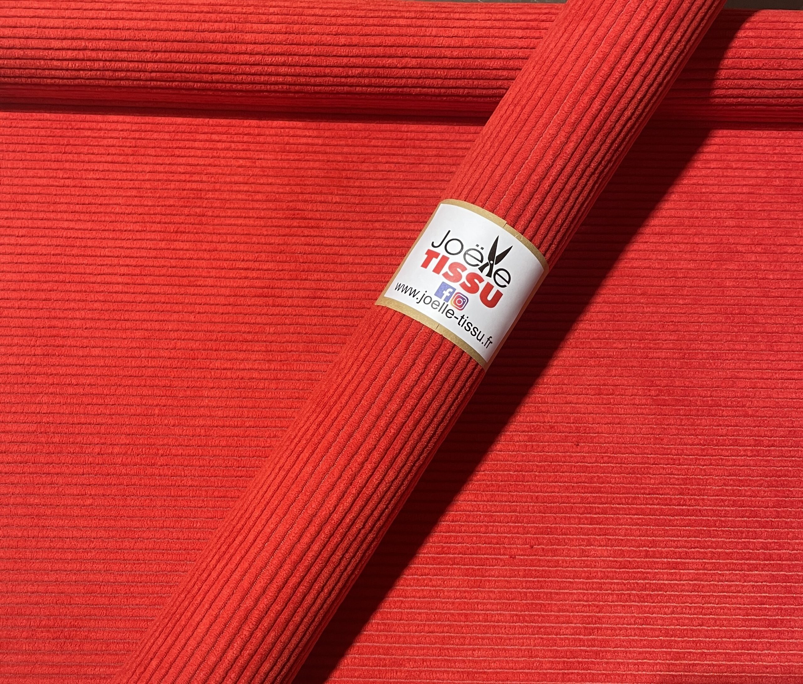 Coupon velours cottelé -homard