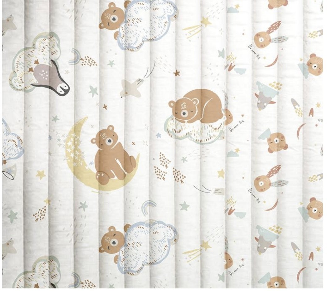 Matelassé -ours, pingouin et lapin nuage