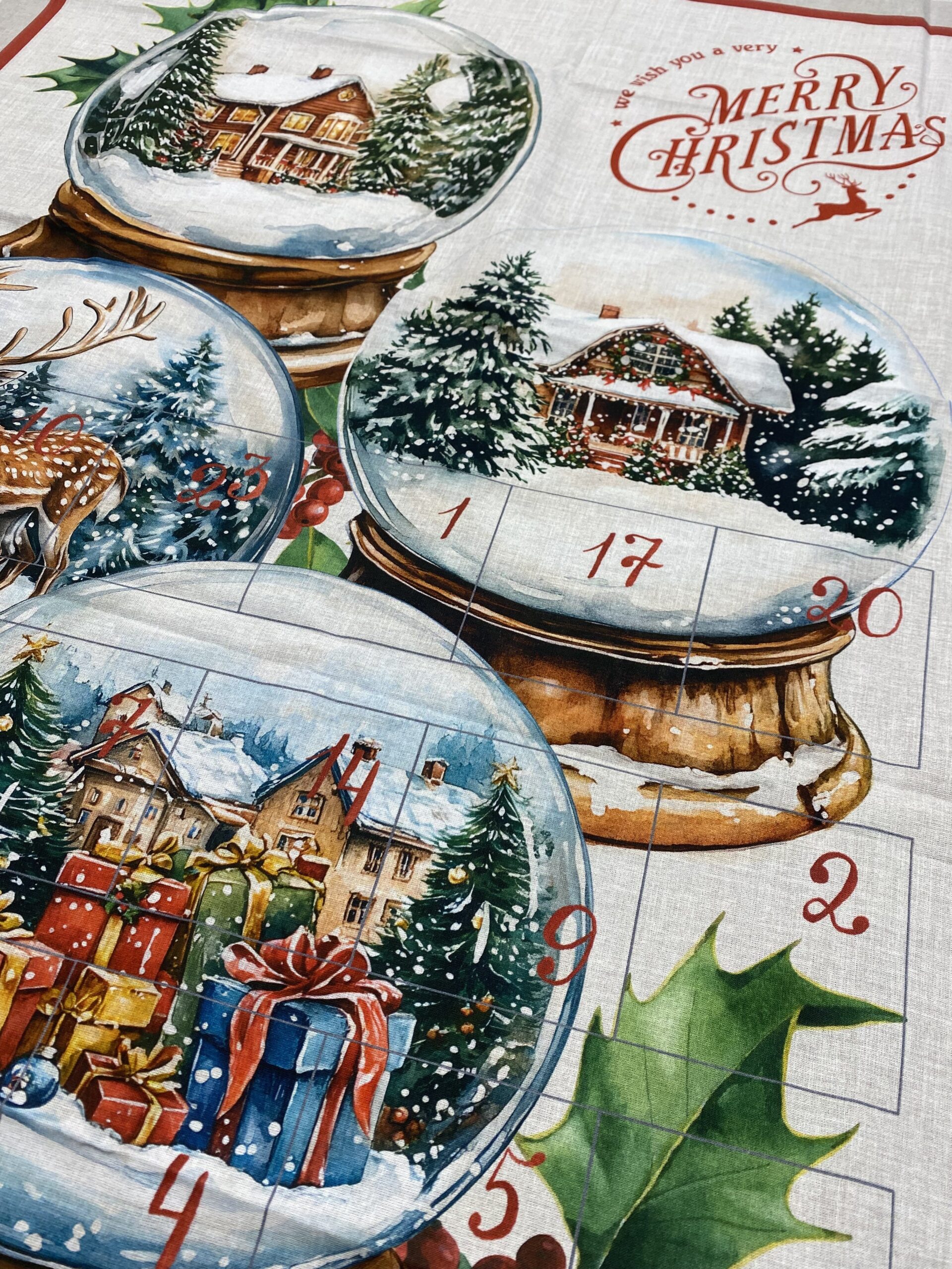 Panneau - Calendrier de l'avent Boules à neige