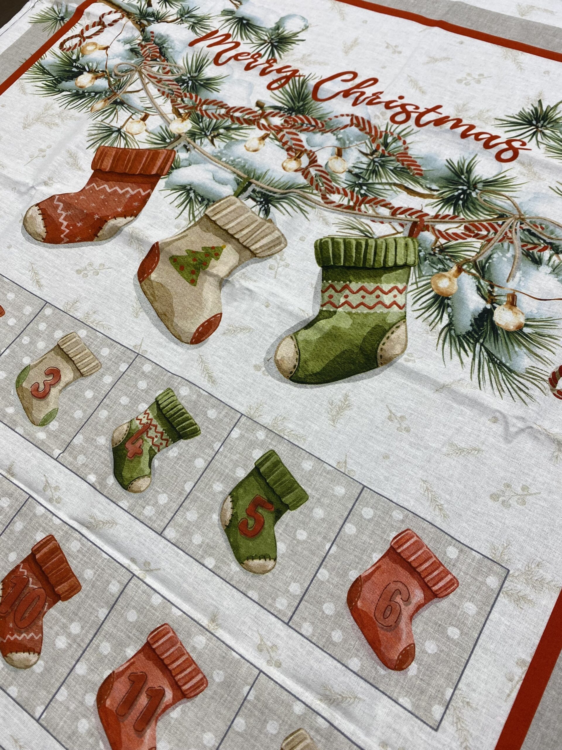 Panneau - Calendrier de l'avent chaussettes de Noël