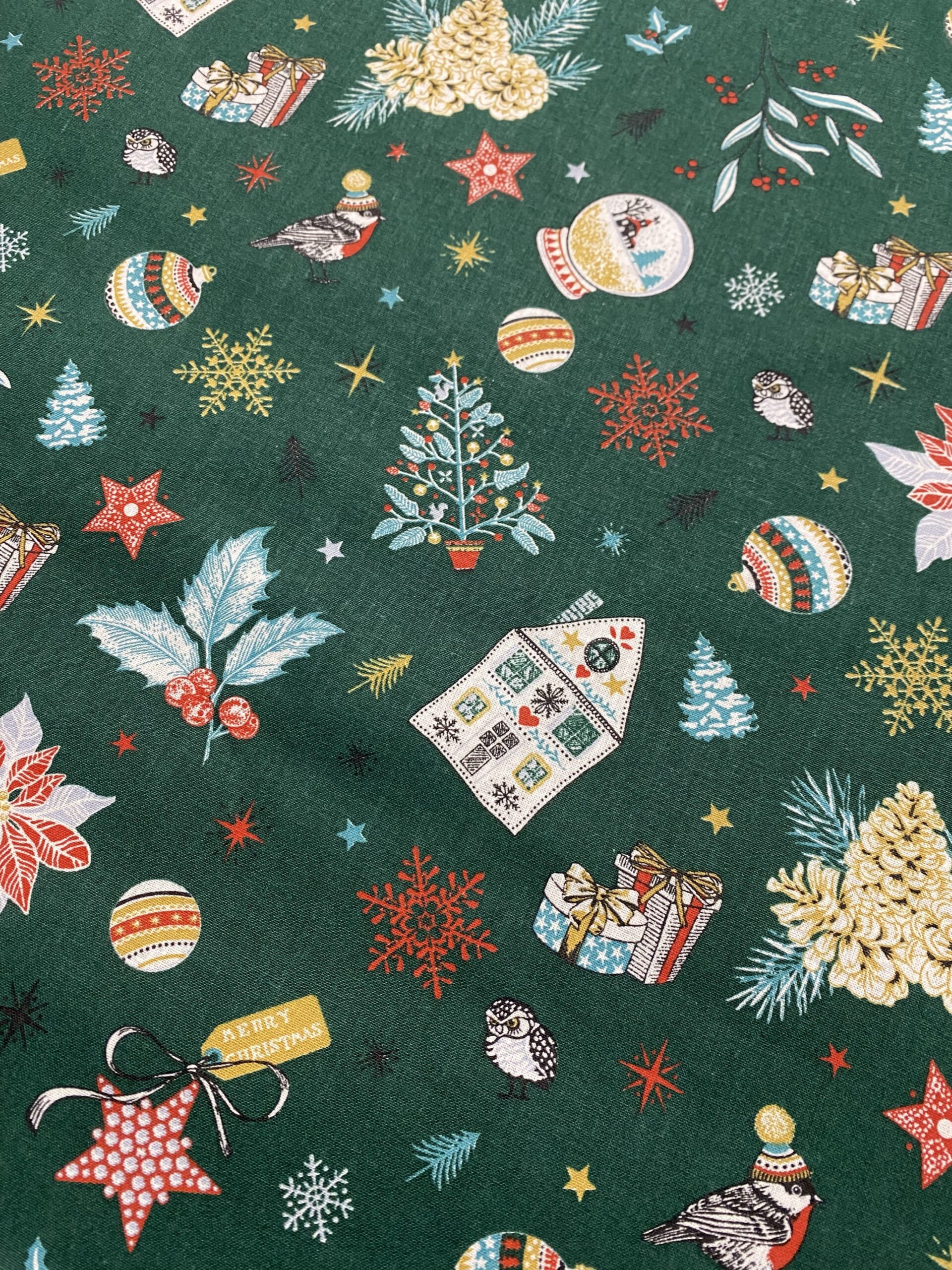 Motifs noël fond vert